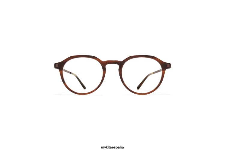 saga montura: c175 marrón rayado/mocca ligero MYKITA ERT23664