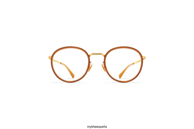 tuvá marco: a56 oro brillante/marrón oscuro hermano ligero MYKITA ERT23679