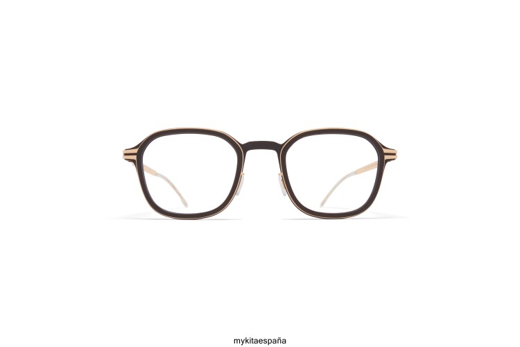 abeto montura: mh8 marrón ébano/oro champán milón MYKITA ERT23460