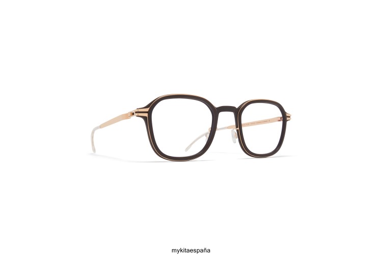 abeto montura: mh8 marrón ébano/oro champán milón MYKITA ERT23460
